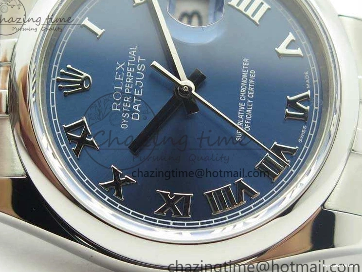 0516 DateJust 36mm SS 116200 ARF 1:1 Best Edition Blue Roman Dial On 904L SS Jubilee Bracelet SA GoodFit 3520